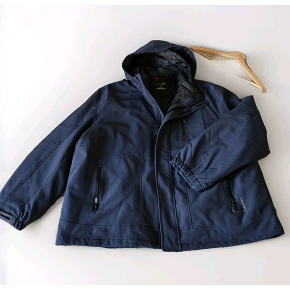 Calvin Klein's 3 in 1 Men's  Sz XXL Water Resistant Blue Hooded Jacket Outdoors - Picture 1 of 16